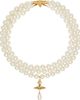 Vivienne Westwood Vivienne Westwood Three Row Faux Pearl Drop Choker - 1