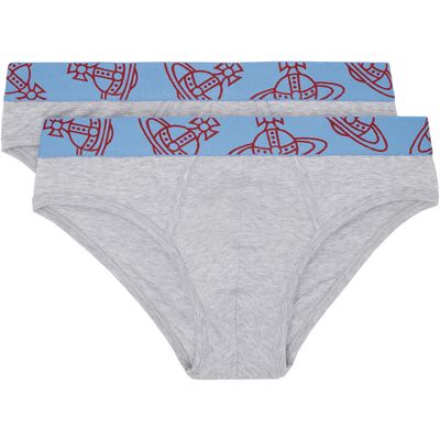 Vivienne Westwood Vivienne Westwood Two-Pack Gray Slip Band Briefs