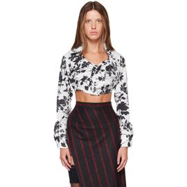 Vivienne Westwood Vivienne Westwood White & Black Cropped Drunken Shirt