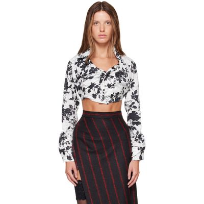 Vivienne Westwood Vivienne Westwood White & Black Cropped Drunken Shirt