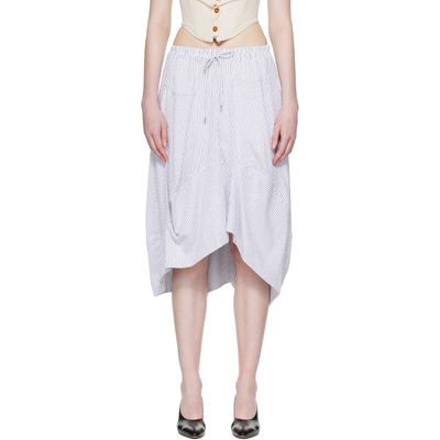 Vivienne Westwood Vivienne Westwood White & Blue Aerodrome Midi Skirt