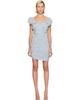 Vivienne Westwood Vivienne Westwood White & Blue Twisted Ginnie Minidress - 1