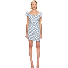 Vivienne Westwood Vivienne Westwood White & Blue Twisted Ginnie Minidress