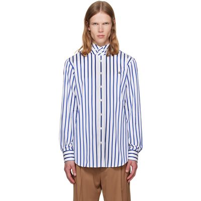Vivienne Westwood Vivienne Westwood White & Blue Two Button Krall Shirt