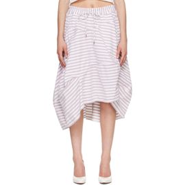 Vivienne Westwood Vivienne Westwood White & Burgundy Aerodrome Midi Skirt