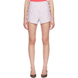 Vivienne Westwood Vivienne Westwood White & Burgundy Elle Button Shorts