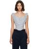 Vivienne Westwood Vivienne Westwood White & Navy Sunday Corset Top - 1