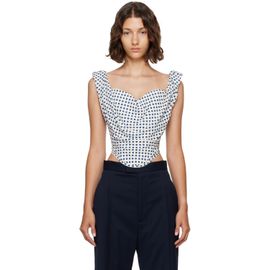 Vivienne Westwood Vivienne Westwood White & Navy Sunday Corset Top