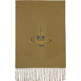 Vivienne Westwood Vivienne Westwood Yellow & Gray Checkmate Scarf