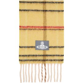 Vivienne Westwood Vivienne Westwood Yellow Check Alpaca Scarf