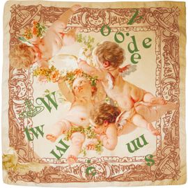 Vivienne Westwood Vivienne Westwood Yellow Spring Cherub Square Scarf