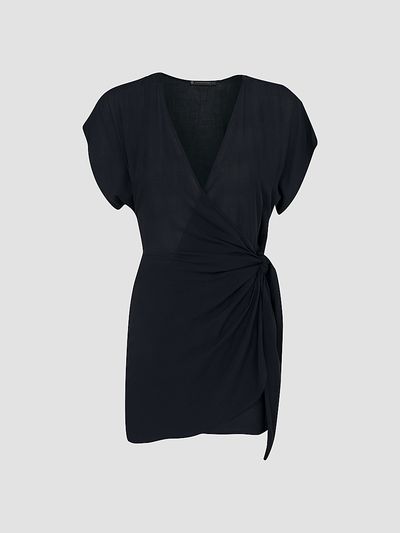 ViX by Paula Hermanny Women's Emily Wrap Cover-Up Mini Dress