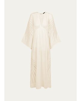 Vix Dema Eyelet Embroidered Long Dress
