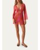 Vix Lidi Sheer Floral Cover-Up Mini Dress - 2