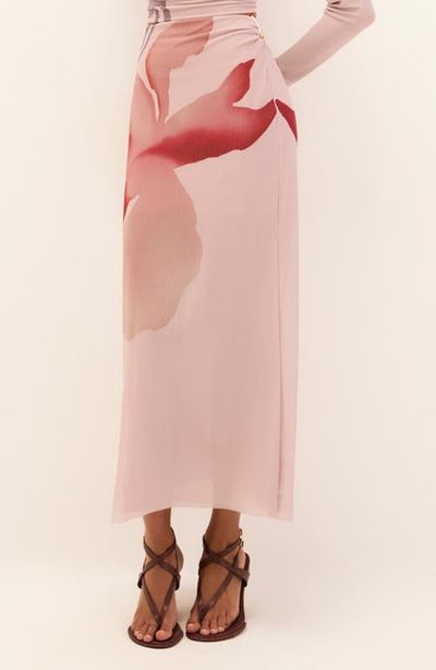 ViX Paula Hermanny ViX Paula Hermanny Amira Floral Print Mesh Maxi Skirt