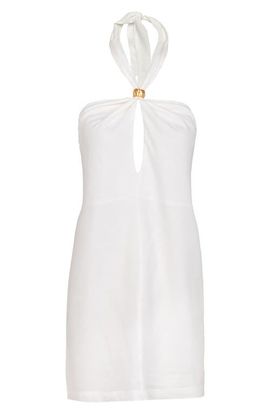 ViX Paula Hermanny ViX Paula Hermanny Aster Halter Linen Blend Cover-Up Dress