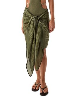 Vix Paula Hermanny ViX Paula Hermanny Printed Sarong Cotton Swim Cover-Up