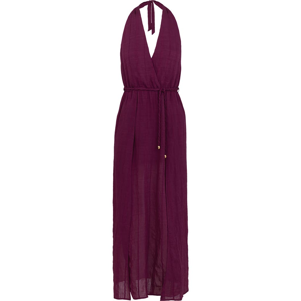 ViX Paula Hermanny ViX Paula Hermanny Talita Halter Cover-Up Maxi Dress