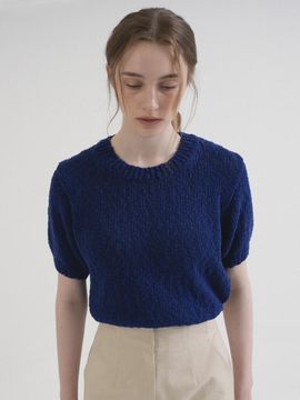 VLETI Round Cotton Slavic Knit (Deep_blue)