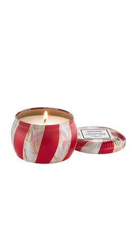 Voluspa Voluspa Crushed Candy Cane Mini Tin Candle