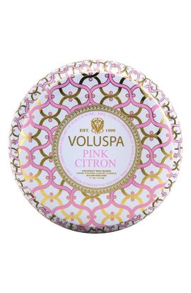 Voluspa Voluspa Maison Blanc Pink Citron Maison Metallo 2-Wick Candle 