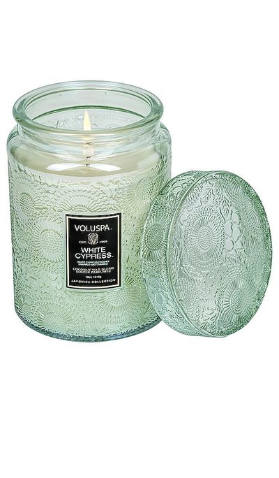 Voluspa Voluspa White Cypress Large Jar Candle