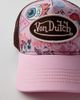 Von Dutch Von Dutch Logo Patch Graphic Trucker Hat in Pink, Women's at Urban Outfitters - 3