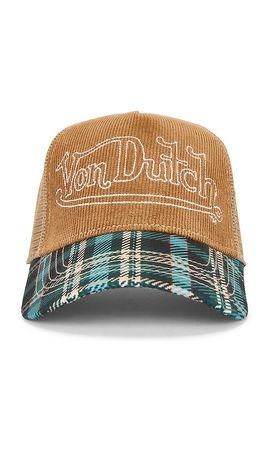 Von Dutch Von Dutch Plaid Cord Trucker Hat