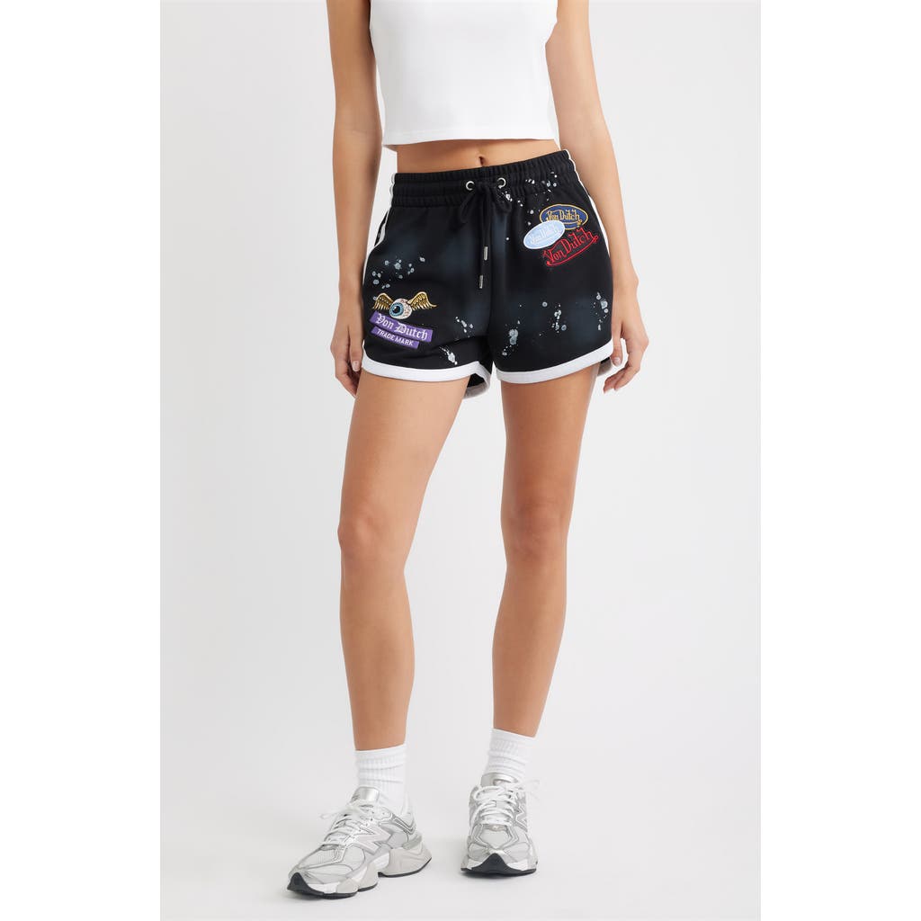 Von Dutch Von Dutch Spray Wash Patch Shorts