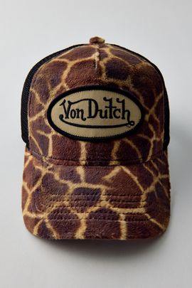 Von Dutch Von Dutch Vanimal Trucker Hat in Giraffe, Women's at Urban Outfitters