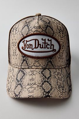 Von Dutch Von Dutch Vanimal Trucker Hat in Giraffe, Women's at Urban Outfitters