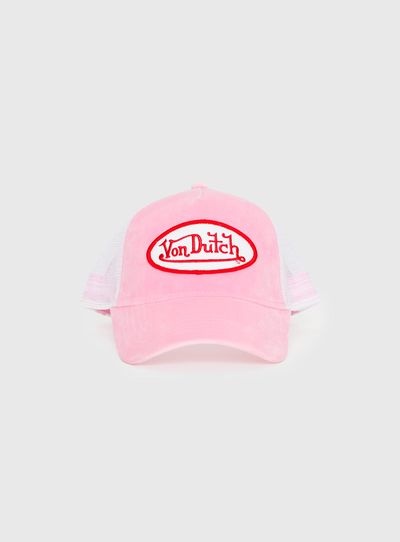 Von Dutch Von Dutch Velvet Trucker Hat Pink