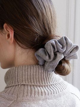 voor Basic Knit Scrunchie_Grey