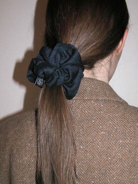 voor Basic Knit Scrunchie_Navy