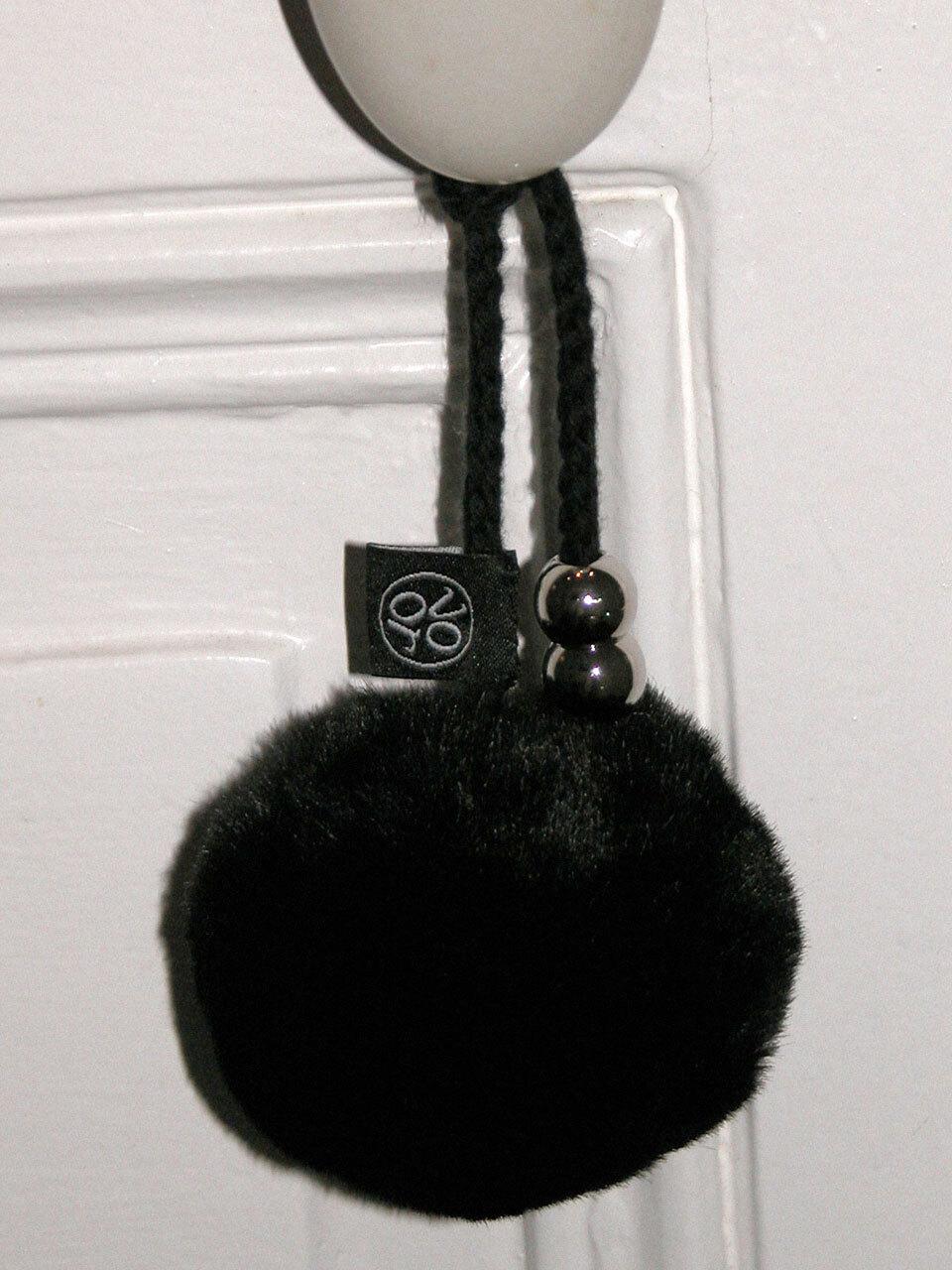 voor Fur Key Ring_Medium_Black