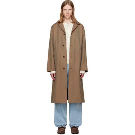 vowels vowels Beige Spit Raglan Coat