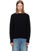 vowels vowels Black Cable Knit Crewneck Sweater - 1