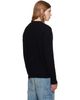 vowels vowels Black Cable Knit Crewneck Sweater - 3
