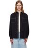 vowels vowels Black Double Pocket Shirt - 1