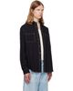 vowels vowels Black Double Pocket Shirt - 2