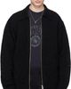 vowels vowels Black Eyelet Knitted Zip-Up Jacket - 1