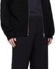 vowels vowels Black Eyelet Knitted Zip-Up Jacket - 4