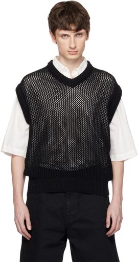 vowels vowels Black Knitted Vest