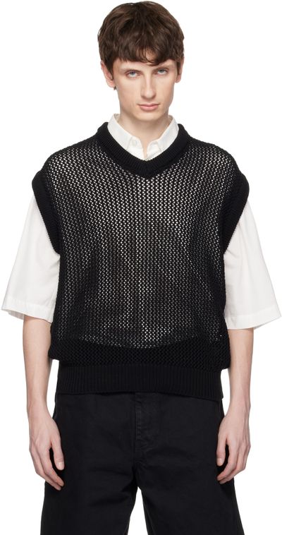 vowels vowels Black Knitted Vest