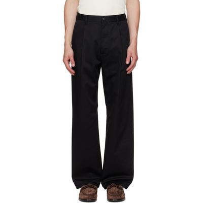 vowels vowels Black Pleated Trousers