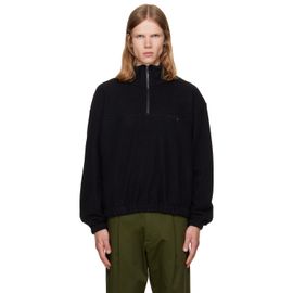 vowels vowels Black Quarter Zip Fleece Sweater