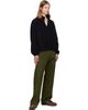 vowels vowels Black Quarter Zip Fleece Sweater - 4
