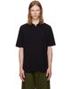 vowels vowels Black Short Sleeve Pique Polo - 1