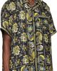 vowels vowels Black Short Sleeve Silk Scarf Shirt - 2