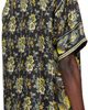 vowels vowels Black Short Sleeve Silk Scarf Shirt - 3